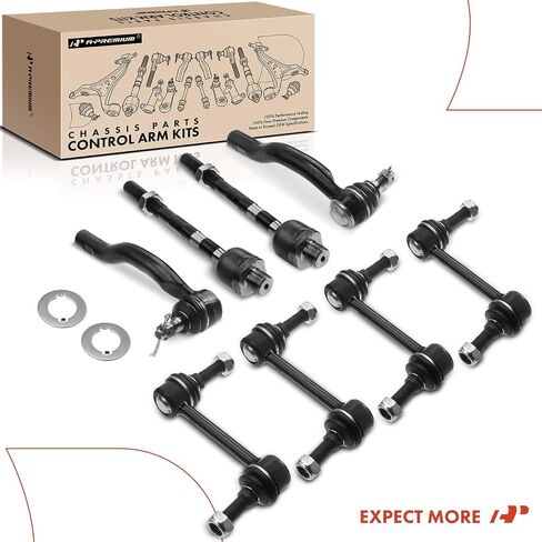 A-Premium Set of 8, Front & Rear Sway Bar Link, Front Inner & Outer Tie Rod End, Compatible with Ford Edge 2011-2014, Lincoln MKX 2011-2015 in Saudi Arabia