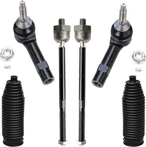 Detroit Axle - 6pc Rods Rods Front Rods for 03-06 Ford Expedition Lincoln Navigator ، 4 Rods Inner & Outer Tie Rods 2 Boots 2003 2004 2005 in Saudi Arabia