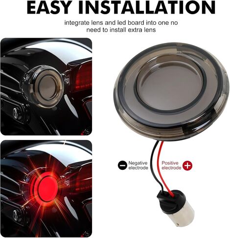 DREAMIZER Motorcycle 1156 Led Turn Signal Lights Front Rear 2 Inch Bullet Smoked Lens Daytime Running Lights Brake Lights Compatible with Harley Softail Touring Dyna Sportster Road King Electra Glide in Saudi Arabia