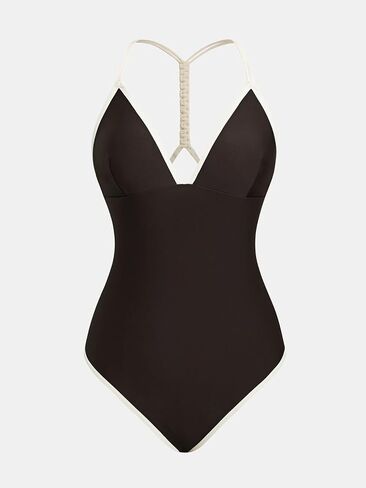 Cupshe Women's One Piece Swimsuit v بدلة استحمام رقبة in Kuwait