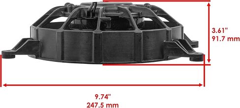 Caltric Radiator Fan Compatible with Yamaha Wolverine 450 YFM450 2006 2007 2008 2009 2010 5ND-E2405-02-00 in Saudi Arabia