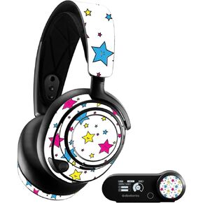 MightySkins Skin Compatible with SteelSeries Arctis Nova Pro - Smiley Stars | Protective, Durable, and Unique Vinyl Decal wrap Cover | Easy to Apply, Remove, and Change Styles | Made in The USA