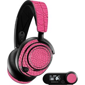 MightySkins Skin Compatible with SteelSeries Arctis Nova Pro - Pink Gator Skin | Protective, Durable, and Unique Vinyl Decal wrap Cover | Easy to Apply, Remove, and Change Styles | Made in The USA