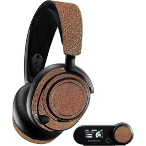 MightySkins Skin Compatible with SteelSeries Arctis Nova Pro - Brown Pleather | Protective, Durable, and Unique Vinyl Decal wrap Cover | Easy to Apply, Remove, and Change Styles | Made in The USA
