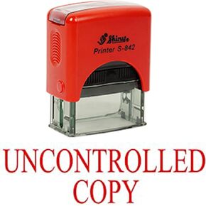 UNCONTROLLED COPY Self Inking Rubber Stamp Office Stationary Custom Shiny Stamp