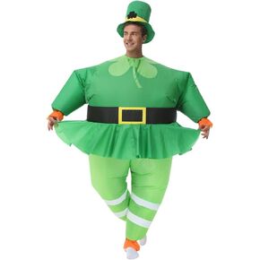 عيد القديس باتريك نفخ زي الجني نفخ الأزياء الخضراء تفجير زي يتوهم اللباس الكبار لمهرجان الأيرلندي عيد القديس باتريك in Kuwait