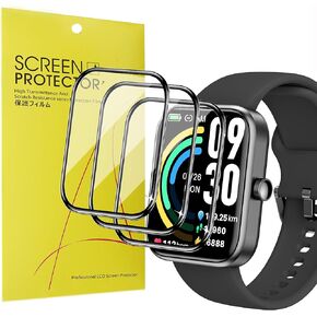 Compatible for TOZO S3 Smart Watch Screen Protector, 3D Full Coverage PET Soft Screen Protector Film Compatible for TOZO S3 1.83-inch Smart Watch (3 PACK)