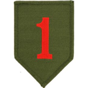 United States Army 1st Infantry Division, Full Color, Embroidered Patch with Iron-On Adhesive
