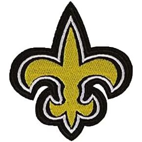 Fleur De Lis, New Orleans, Saints, Lily, Flower, Black/Gold, Size 3x3.5 Inches Embroidered Iron on Patch. by TheDNtrading, Gold, Black