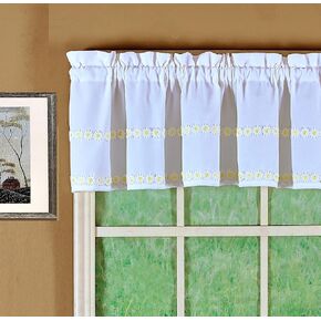 Today's Curtain Daisy Mae Applique Valance 12", Pink
