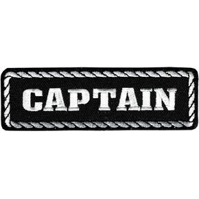 Hot Leathers - PPD1010 Captain Patch (4" Width x 1" Height),Black