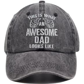 Funny Dad Hats for Men, Adjustable Embroidered Wash Cotton Cool Daddy Birthday Baseball Cap