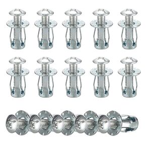 OwnMy 15PCS M4 x 20 Hollow Door Anchors and Screws Hollow Wall Anchors Hollow Metal Cavity Fixing Jack Nuts, Hollow Door Anchors Petal Nuts Expansion Nuts for Hollow Wall Metal Sheet Plastic Sheet