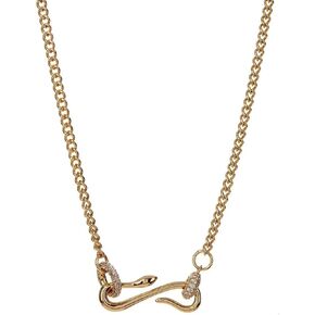 Gold Snake Link Necklace for Women | Pendant Gold Plated Necklace | Elegant Jewelry for Women