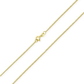 Bling Jewelry Unisex Thin 2MM Strong Simple Miami Cuban Curb Chain Necklace For Women Men Yellow 14K Gold Plated.925 Sterling Silver 14 16 18 20 24 Inch