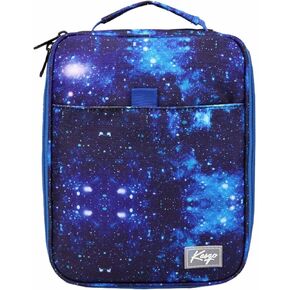 Kasqo Large Pencil Case, Marker Pencils Pouch Bag Holder Polyester Stationery Storage Multiple Compartment Top Handle for Middle High School Office College Student Girl Women Adult Teens, Blue Galaxy
