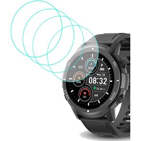Tempered Glass Screen Protector 38MM diameter Compatible with Basznrty S52 and Kuoleopa, Moowhsh HM09 Man’s Rugged Round Smart Watch, 4pcs, 9H