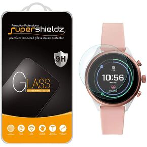 Supershieldz (2 Pack) Designed for Fossil Sport Smartwatch 41mm (Gen 4) Tempered Glass Screen Protector, Anti Scratch, Bubble Free