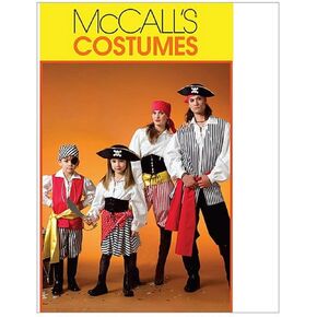 McCall's M4952 Boy's and Girl's Pirate Halloween Costume Sewing Patterns, Sizes 3-8