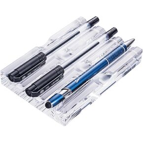 LONGWIN Office Supplies Crystal Fountain Pen Holder Desktop Organizer