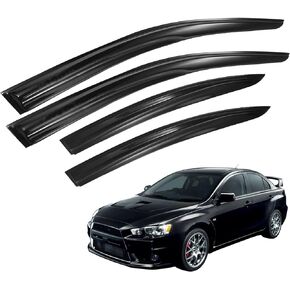 4PCS Side Window Visors Vent Shade Rain Guard Deflectors Replacement for 2008-2017 Lancer