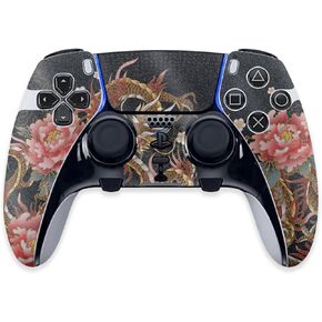MightySkins Glossy Glitter Skin Compatible with PS5 DualSense Edge Controller - Stitch Dragons | Protective, Durable High-Gloss Glitter Finish | Easy to Apply & Change Styles | Made in The USA