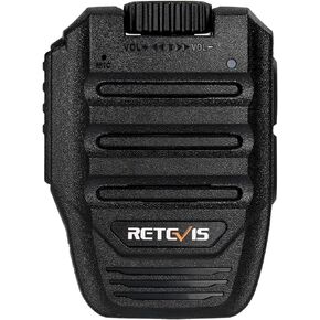 Retevis RB37 RB89 Wireless Walkie Talkie Speaker Microphone,Wireless 5.3 Shoulder Speaker Mic for Ailunce HD2 Retevis RB37 RB89 RT29D 2 Way Radio, with 3.5mm Audio Jack (1 Pack)