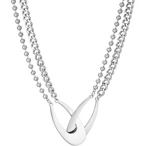 Chunky Necklaces For Women Irregular Necklace Link Chain Choker Clavicle Necklace for Women Choker Necklace with Toggle Clasp Rectangle Oval Punk Jewelry for Women Girls Gift