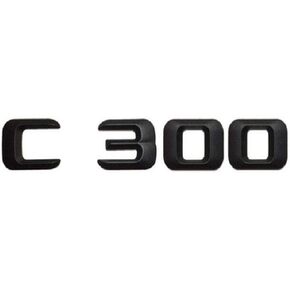 Matt Black" C 300" Car Trunk Rear Letters Word Badge Emblem Letter Decal Sticker for Mercedes Benz C Class C300 in Kuwait