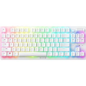 Razer DeathStalker V2 Pro Wireless TKL Optical Linear Switch Gaming Keyboard with Low-Profile Design Chroma RGB, Bluetooth Keyboard for Mac or Windows PC Gaming Computers - White (Renewed)