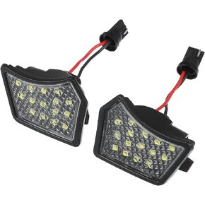 X AUTOHAUX 1 Pair Side Mirror Puddle Light LED Lamp Left and Right Side White Light Fit for Jaguar XE RANGE 2015 for Jaguar XF 2009-2015