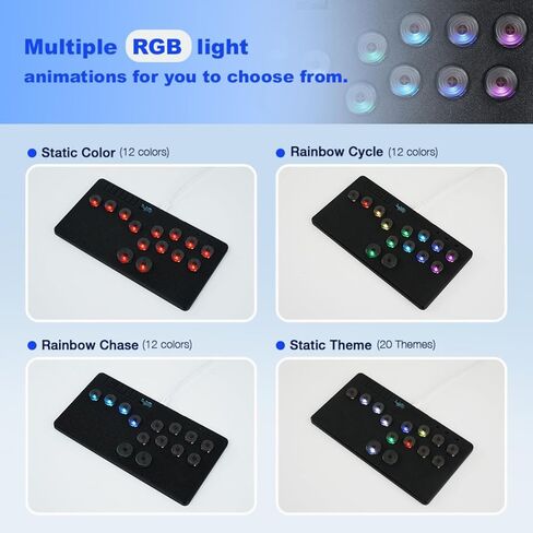 لوحة مفاتيح للألعاب، عصا أركيد للتحكم في الألعاب فلات بوكس ​​ألترا - تدعم شاشة SOCD وOLED، مفاتيح التبديل الميكانيكية، مناسبة لأجهزة الكمبيوتر/PS3/PS4/PS5/Switch مع TURBO in Kuwait