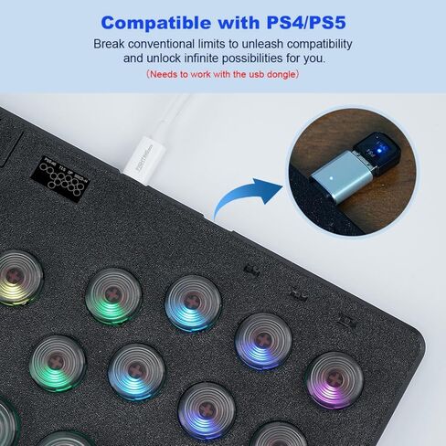 لوحة مفاتيح للألعاب، عصا أركيد للتحكم في الألعاب فلات بوكس ​​ألترا - تدعم شاشة SOCD وOLED، مفاتيح التبديل الميكانيكية، مناسبة لأجهزة الكمبيوتر/PS3/PS4/PS5/Switch مع TURBO in Kuwait