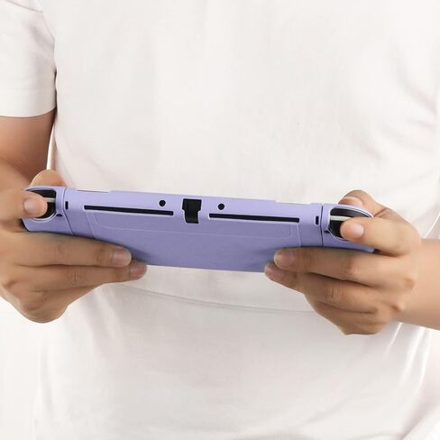 Switch OLED Case for Nintendo Switch OLED Model, Dockable Cover Soft TPU Protector Case for Switch OLED Grips & Console and Accessories with 2 Pcs Thumb Caps, Black in Saudi Arabia