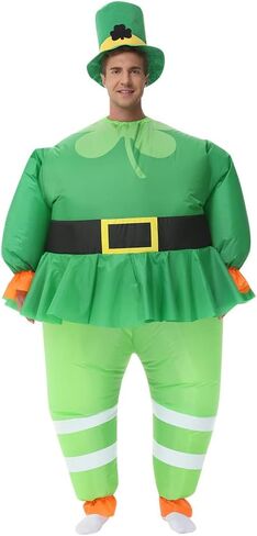 عيد القديس باتريك نفخ زي الجني نفخ الأزياء الخضراء تفجير زي يتوهم اللباس الكبار لمهرجان الأيرلندي عيد القديس باتريك in Kuwait