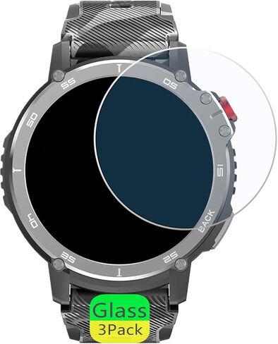 Compatible for Rapocon Military Smart Watches Screen Protector (3 Pack) Compatible for LACZ DENTON 1.6" C22 Smart Watch 9H Tempered Glass Film in Saudi Arabia