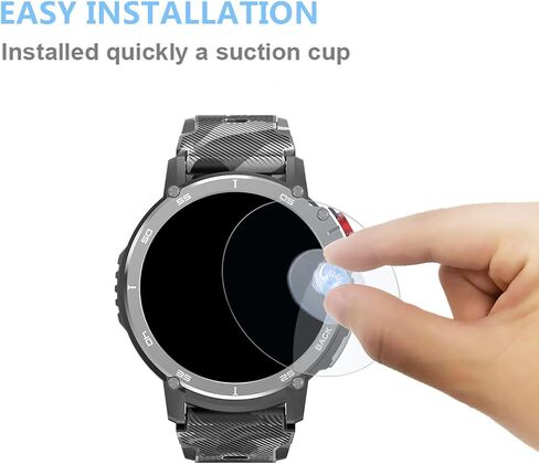 Compatible for Rapocon Military Smart Watches Screen Protector (3 Pack) Compatible for LACZ DENTON 1.6" C22 Smart Watch 9H Tempered Glass Film in Saudi Arabia