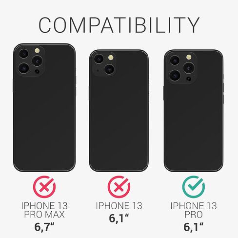 حافظة خشبية kwmobile متوافقة مع حافظة هاتف Apple iPhone 13 Pro - غطاء - خشب عباد الشمس أصفر/بني داكن/بني فاتح in Saudi Arabia