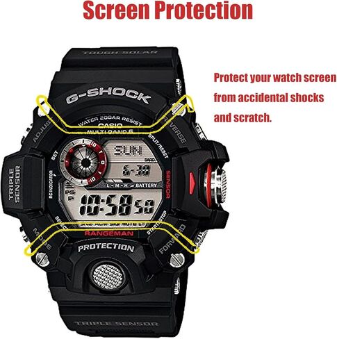 لـ Casio G Shock GW 9400 Bull Bar، متوافق مع سلسلة ساعات GW-9400، مصد حماية من الفولاذ المقاوم للصدأ، واقي شاشة سلكي ذو مظهر رائع in Kuwait