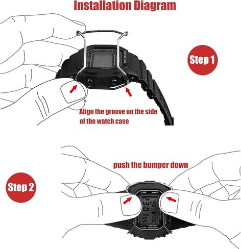 لـ Casio G Shock GW 9400 Bull Bar، متوافق مع سلسلة ساعات GW-9400، مصد حماية من الفولاذ المقاوم للصدأ، واقي شاشة سلكي ذو مظهر رائع in Kuwait