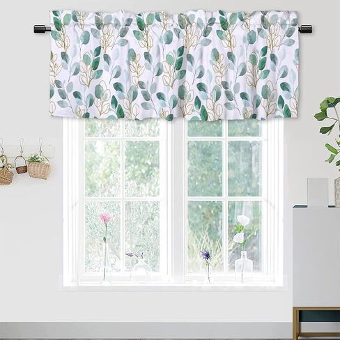 Yellow Lemon Blackout Curtain Valances Watercolor Fresh Fruit Living Room Windows Valance Rod Pocket 1 Panel 54x18inch（1Pcs） in Saudi Arabia