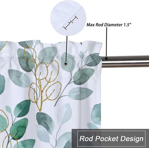 Yellow Lemon Blackout Curtain Valances Watercolor Fresh Fruit Living Room Windows Valance Rod Pocket 1 Panel 54x18inch（1Pcs） in Saudi Arabia