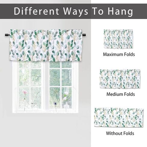 Yellow Lemon Blackout Curtain Valances Watercolor Fresh Fruit Living Room Windows Valance Rod Pocket 1 Panel 54x18inch（1Pcs） in Saudi Arabia