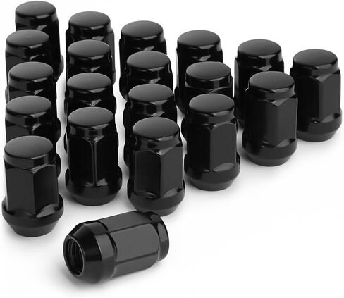 M12x1.5 HEX 3/4"(19mm) OEM Black Lug Nuts-Replacement for 2000-2018 Ford Focus, 2001-2023 Escape, 2006-2020 Fusion, 2005-2023 Chevy Equinox, 2011-2022 Mazda CX-5, 2003-2021 Mazda 3(Set of 20) in Kuwait
