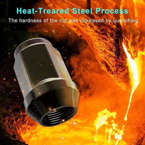 M12x1.5 HEX 3/4"(19mm) OEM Black Lug Nuts-Replacement for 2000-2018 Ford Focus, 2001-2023 Escape, 2006-2020 Fusion, 2005-2023 Chevy Equinox, 2011-2022 Mazda CX-5, 2003-2021 Mazda 3(Set of 20) in Kuwait