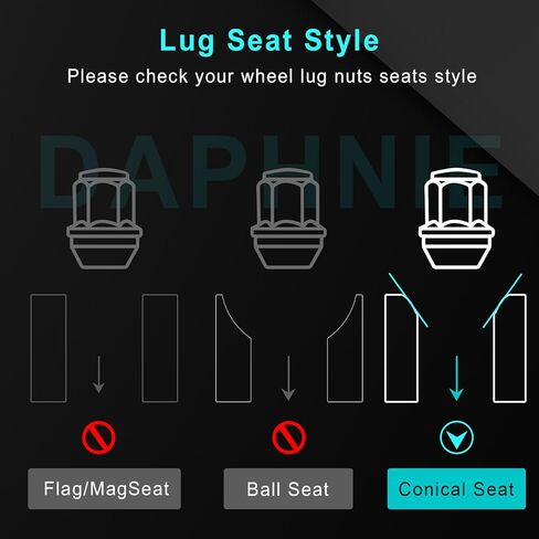 M12x1.5 HEX 3/4"(19mm) OEM Black Lug Nuts-Replacement for 2000-2018 Ford Focus, 2001-2023 Escape, 2006-2020 Fusion, 2005-2023 Chevy Equinox, 2011-2022 Mazda CX-5, 2003-2021 Mazda 3(Set of 20) in Kuwait