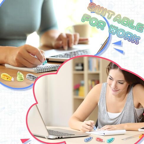 شريط تصحيح من 12 قطعة من Yexiya، شريط تصحيح، أداة توزيع سهلة الاستخدام للتصحيحات واللوازم المكتبية المدرسية ولوازم الدراسة والمكتب 0.2 × 236 بوصة (لون لطيف) in Saudi Arabia