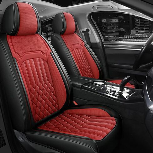 Universal Car Seat Covers Full Set, Leather Waterproof and Wear-Resistant Split Car Seat Cushions, 5 Seats Car Seat Cover Fit for Most Sedans SUV Pick-Up Truck (FullSet-BLACKNEW) in Saudi Arabia