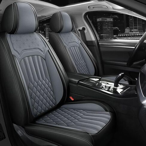 Universal Car Seat Covers Full Set, Leather Waterproof and Wear-Resistant Split Car Seat Cushions, 5 Seats Car Seat Cover Fit for Most Sedans SUV Pick-Up Truck (FullSet-BLACKNEW) in Saudi Arabia
