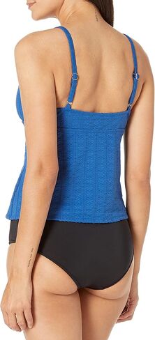 ملابس السباحة النسائية Kenneth Cole REACTION ذات ربطة أمامية ورسن تانكيني in Kuwait